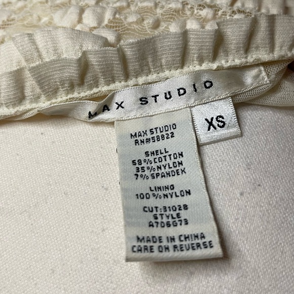 Max Studio Lace & Ruffles Blouse | Size XS - Picture 8 of 13